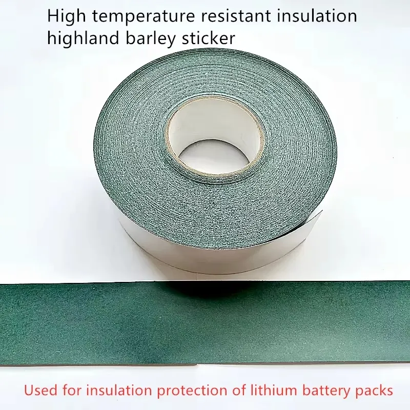 Highland Barley Paper Insulation Sticker 5 Meters Roll Heat Resistant Adhesive Backing 65mm Wide 0.2mm Thickness Lithium Battery Pack Protection