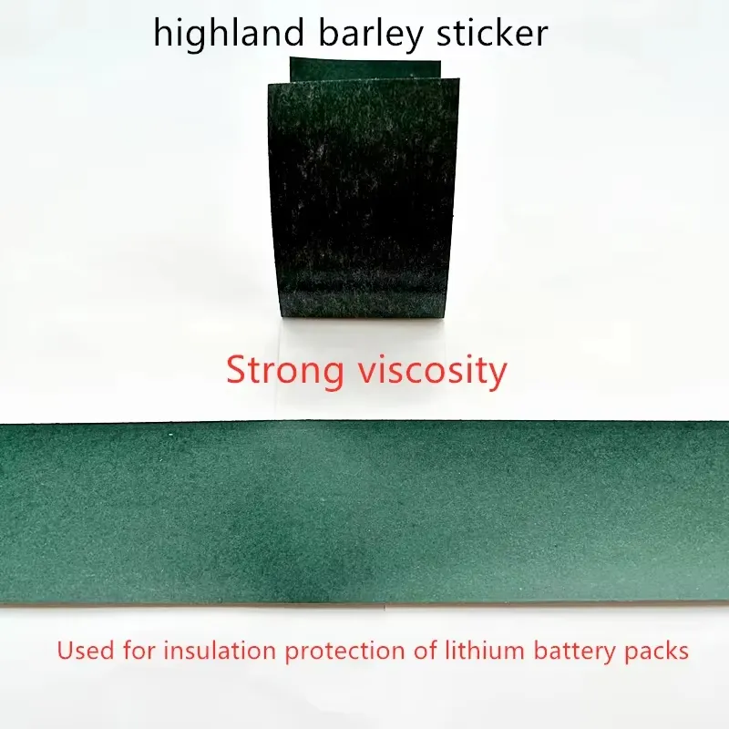 Highland Barley Paper Insulation Sticker 5 Meters Roll Heat Resistant Adhesive Backing 65mm Wide 0.2mm Thickness Lithium Battery Pack Protection