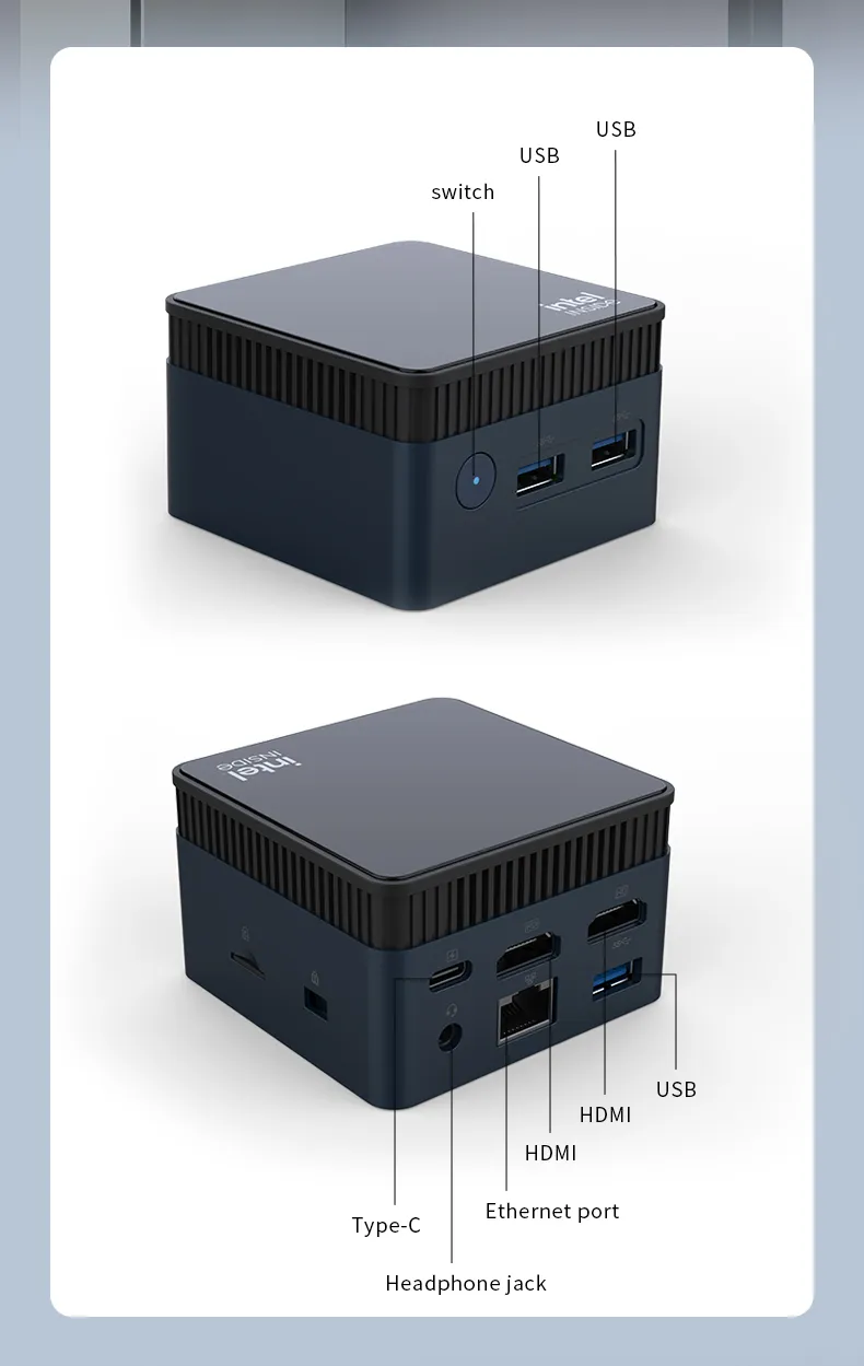 CRENET B01 Intel Alder Lake-N100 16GB RAM 512GB SSD 4K Dual Output HD Windows 11 Mini Gaming Computer Desktop PC CRENET B01 Intel Alder Lake-N100 16GB RAM 512GB SSD 4K Dual Output HD Windows 11 Mini Gaming Computer Desktop PC