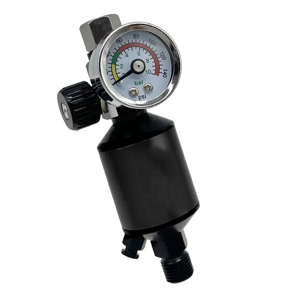 High Pressure Aluminum Air Spray Gun Regulator 0-140PSI Adjustable Gauge 1/4 Inch Oil Water Separator Filter Pneumatic Tool