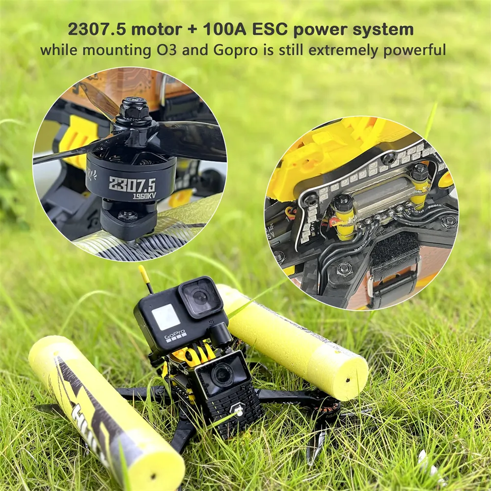 DarwinFPV HULK Ⅱ Analog / O4 Pro 227mm 6S 5 Inch Waterproof RC FPV Racing Drone BNF with 2307.5 Brushless Motor DarwinFPV HULK Ⅱ Analog / O4 Pro 227mm 6S 5 Inch Waterproof RC FPV Racing Drone BNF with 2307.5 Brushless Motor