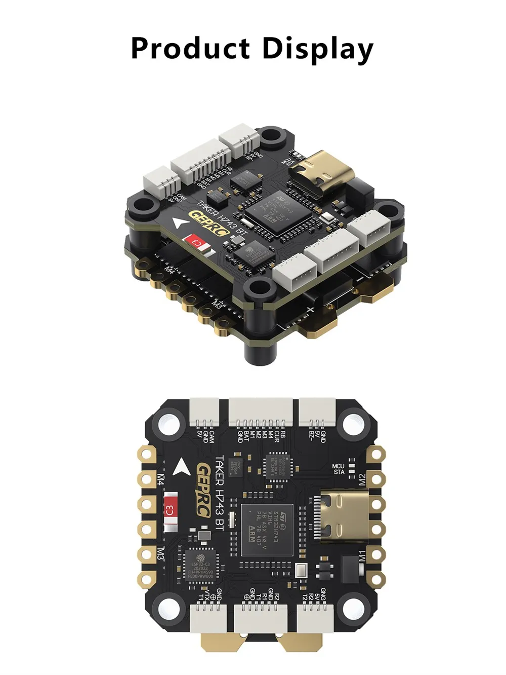 30.5×30.5mm GEPRC TAKER H743 BT Dual Gyro Flight Controller & 3-6S 50A 4in1 ESC 32Bit Stack for RC FPV Racing Drone 30.5×30.5mm GEPRC TAKER H743 BT Dual Gyro Flight Controller & 3-6S 50A 4in1 ESC 32Bit Stack for RC FPV Racing Drone