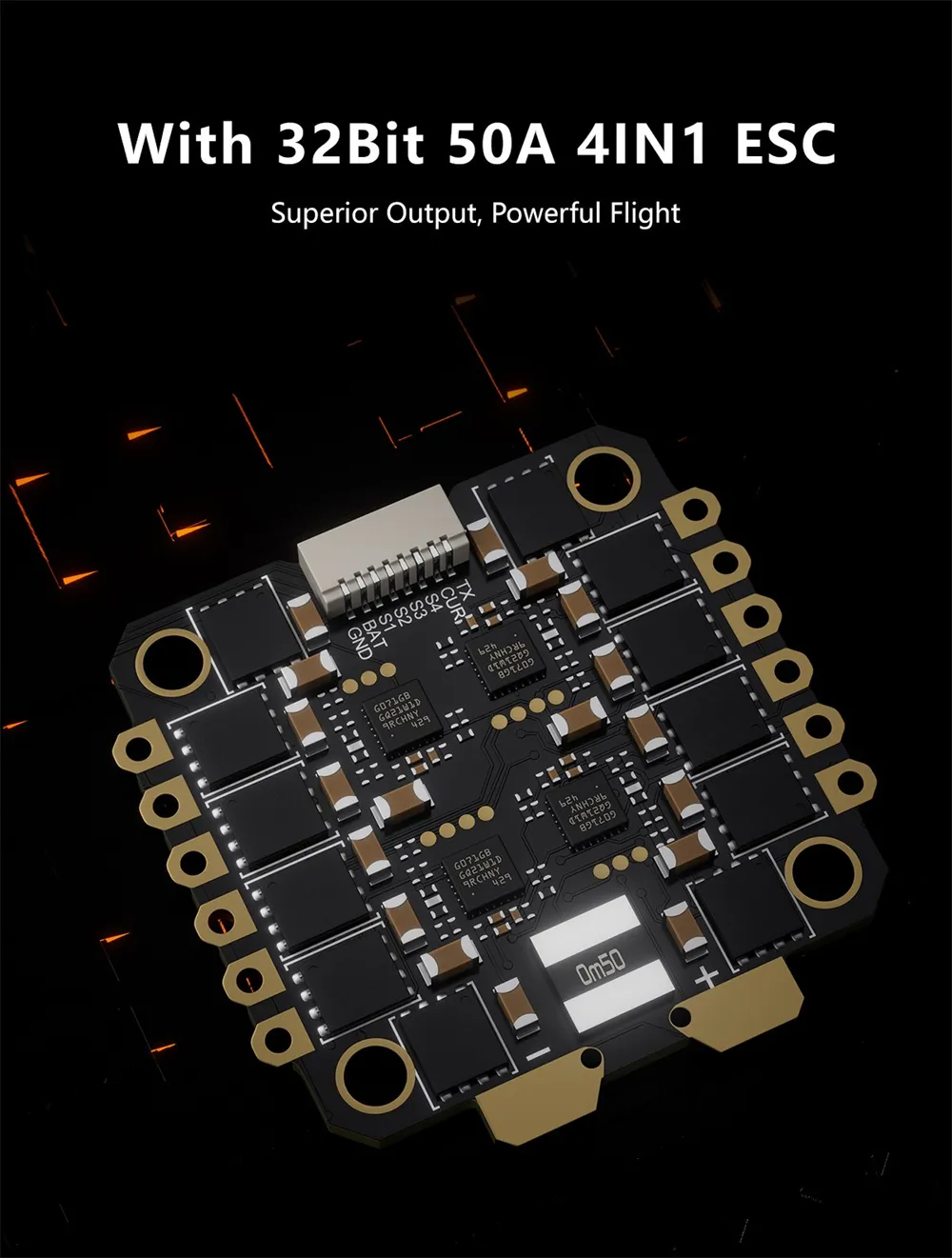 30.5×30.5mm GEPRC TAKER H743 BT Dual Gyro Flight Controller & 3-6S 50A 4in1 ESC 32Bit Stack for RC FPV Racing Drone 30.5×30.5mm GEPRC TAKER H743 BT Dual Gyro Flight Controller & 3-6S 50A 4in1 ESC 32Bit Stack for RC FPV Racing Drone