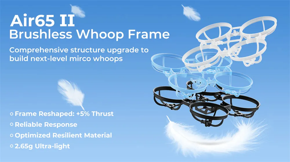 BETAFPV Air65 II 65mm 1S Brushless Whoop Frame Kit for RC Micro FPV Racing Drone BETAFPV Air65 II 65mm 1S Brushless Whoop Frame Kit for RC Micro FPV Racing Drone