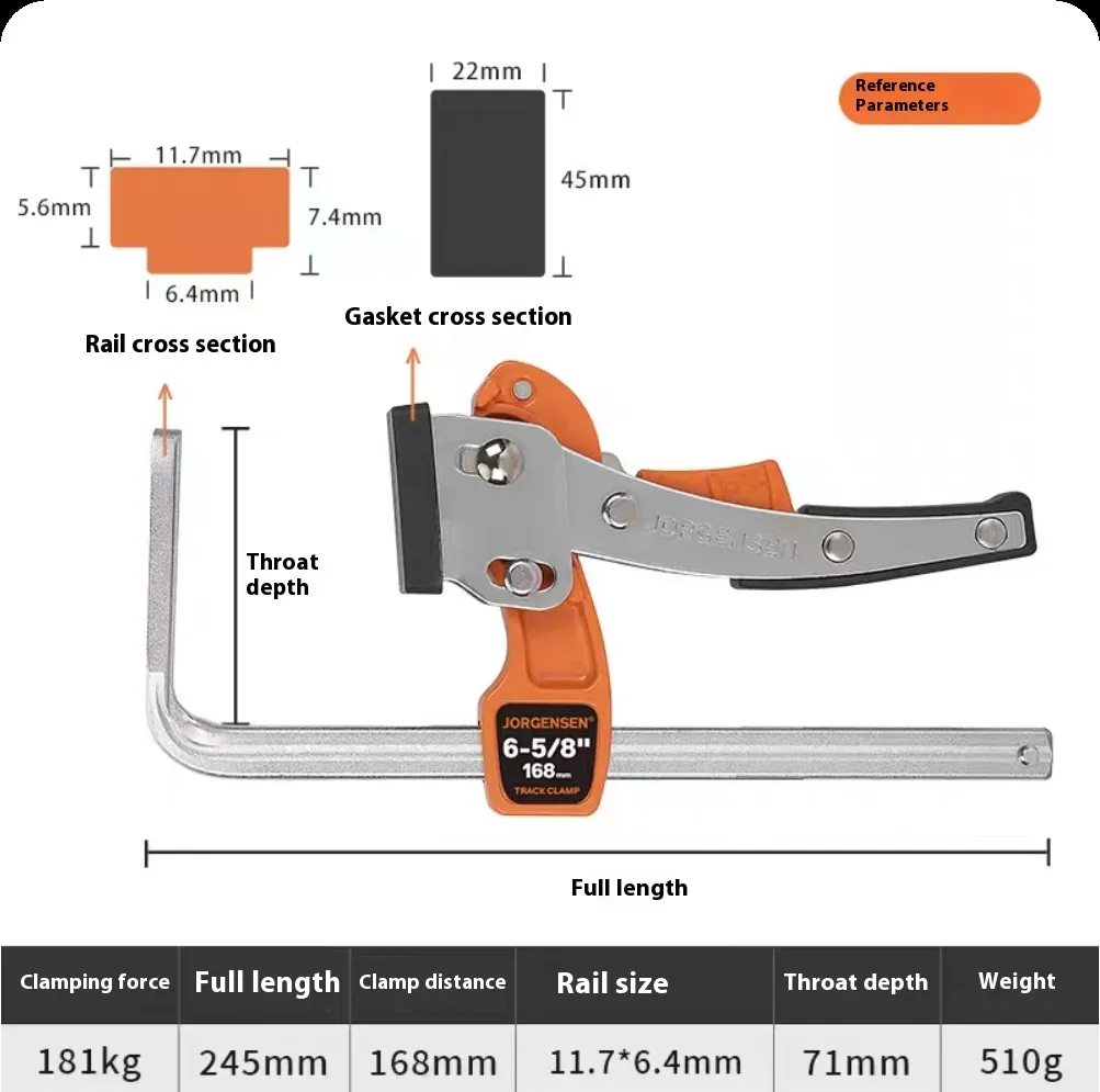 PonyJorgensen Quick Ratcheting MFT Bench Dog Clamp Track Saw Guide Rail Clamp 181kg Clamping Force for Makita Protool Metabo Festool DeWalt Guide Rail PonyJorgensen Quick Ratcheting MFT Bench Dog Clamp Track Saw Guide Rail Clamp 181kg Clamping Force for Makita Protool Metabo Festool DeWalt Guide Rail