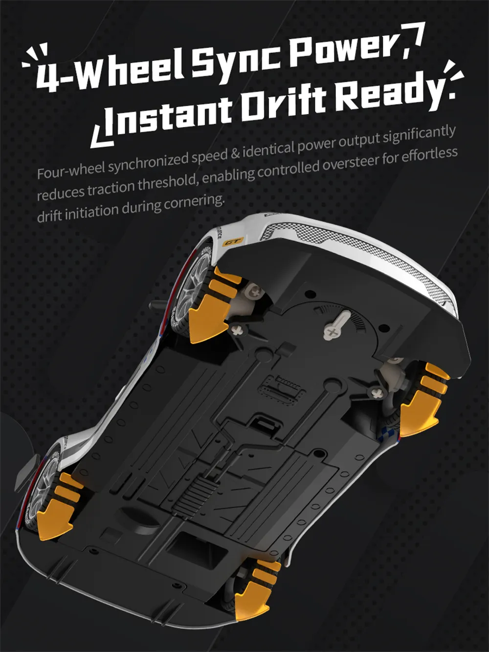 HW Y1807 RTR 1/16 2.4G 4WD Drift RC Car High Speed Racer LED Light Radio Control On-Road Racing Vehicle Model Boys Gifts Toys