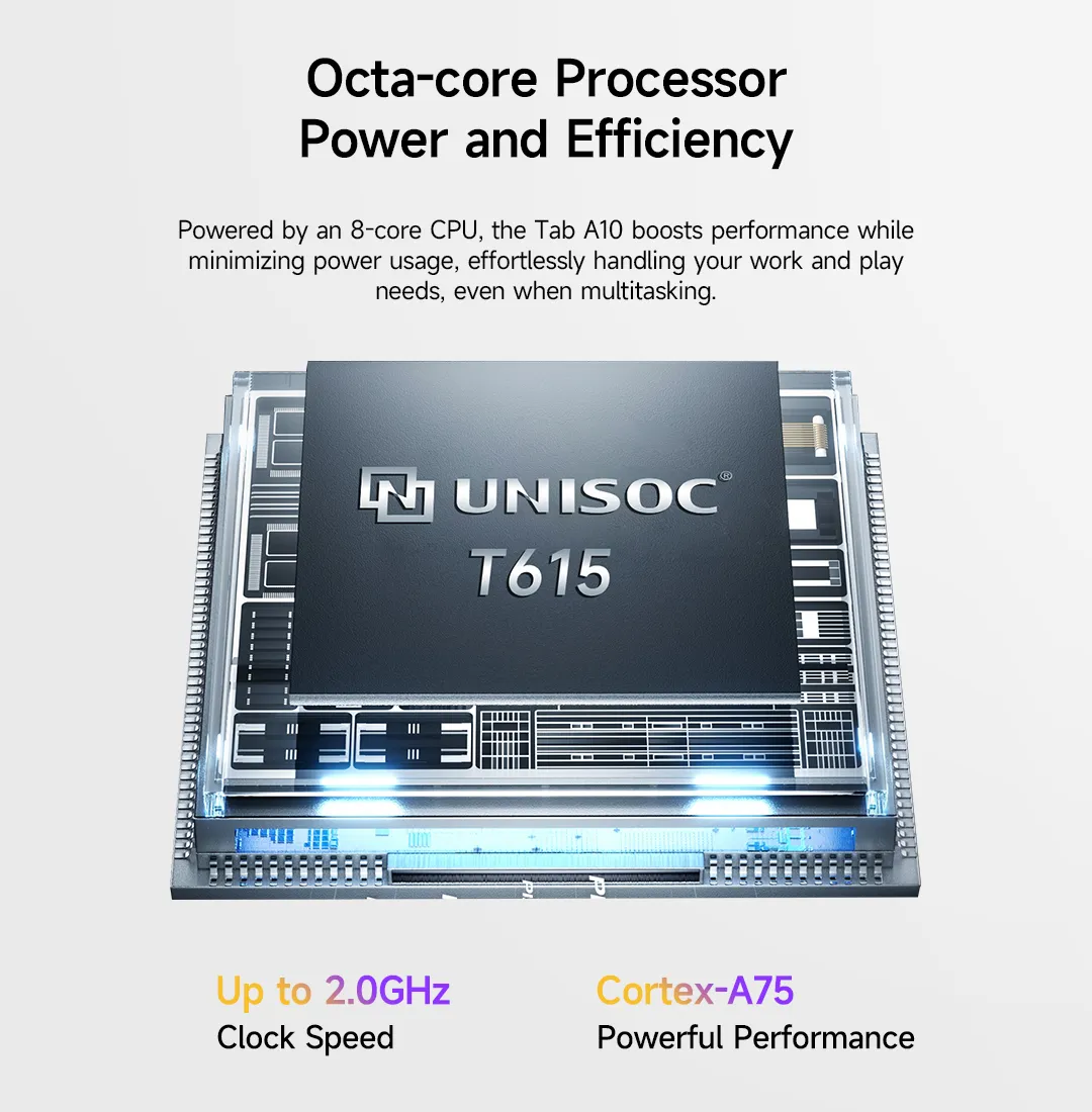 Ulefone Tab A10 UNISOC T615 Octa Core 4GB RAM+4GB Virtual Memory 256GB ROM Widevine L1 4G LTE 10.1 Inch Android 15 Tablet PC Ulefone Tab A10 UNISOC T615 Octa Core 4GB RAM+4GB Virtual Memory 256GB ROM Widevine L1 4G LTE 10.1 Inch Android 15 Tablet PC