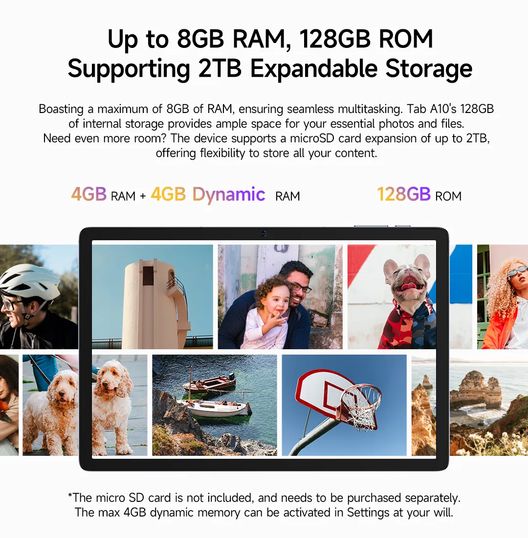 Ulefone Tab A10 UNISOC T615 Octa Core 4GB RAM+4GB Virtual Memory 256GB ROM Widevine L1 4G LTE 10.1 Inch Android 15 Tablet PC Ulefone Tab A10 UNISOC T615 Octa Core 4GB RAM+4GB Virtual Memory 256GB ROM Widevine L1 4G LTE 10.1 Inch Android 15 Tablet PC