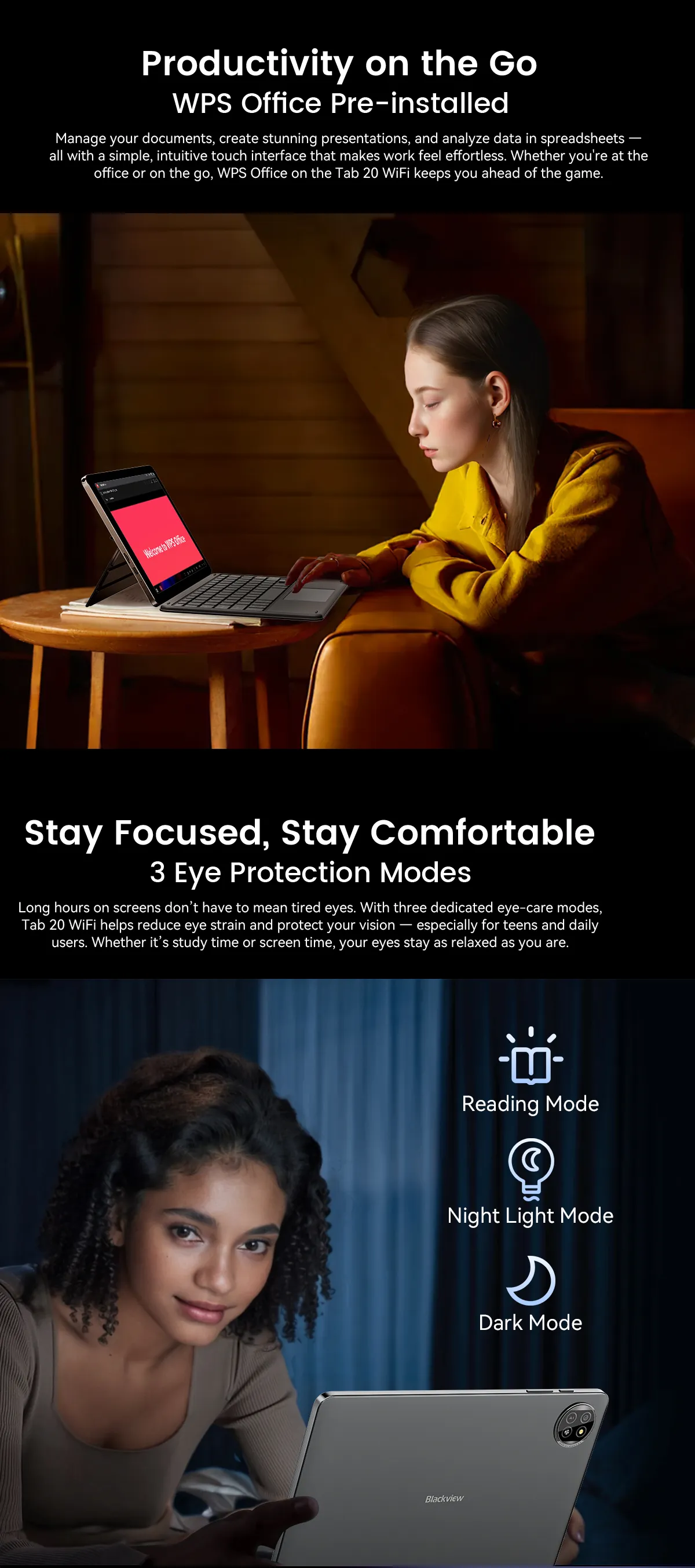 Blackview Tab 20 WiFi UNISOC T310 Quad Core 4GB RAM+8GB Virtual RAM 64GB ROM 10.1 Inch Android 15 Tablet PC Blackview Tab 20 WiFi UNISOC T310 Quad Core 4GB RAM+8GB Virtual RAM 64GB ROM 10.1 Inch Android 15 Tablet PC