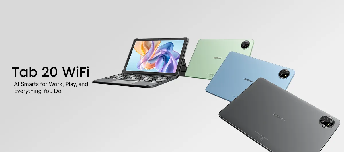Blackview Tab 20 WiFi UNISOC T310 Quad Core 4GB RAM+8GB Virtual RAM 64GB ROM 10.1 Inch Android 15 Tablet PC Blackview Tab 20 WiFi UNISOC T310 Quad Core 4GB RAM+8GB Virtual RAM 64GB ROM 10.1 Inch Android 15 Tablet PC