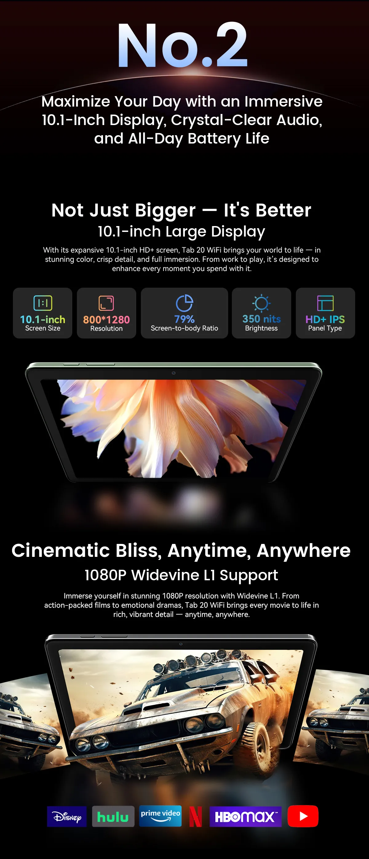 Blackview Tab 20 WiFi UNISOC T310 Quad Core 4GB RAM+8GB Virtual RAM 64GB ROM 10.1 Inch Android 15 Tablet PC Blackview Tab 20 WiFi UNISOC T310 Quad Core 4GB RAM+8GB Virtual RAM 64GB ROM 10.1 Inch Android 15 Tablet PC