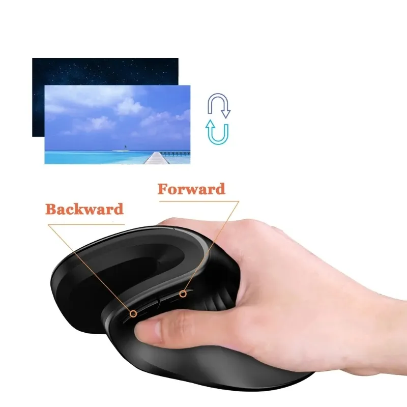 T27 Vertical Wireless Mouse Rechargeable Silent Click 1200-3200 DPI Ergonomic USB 2.4G Optical Mouse 400mAh Battery Mice Plug and Play