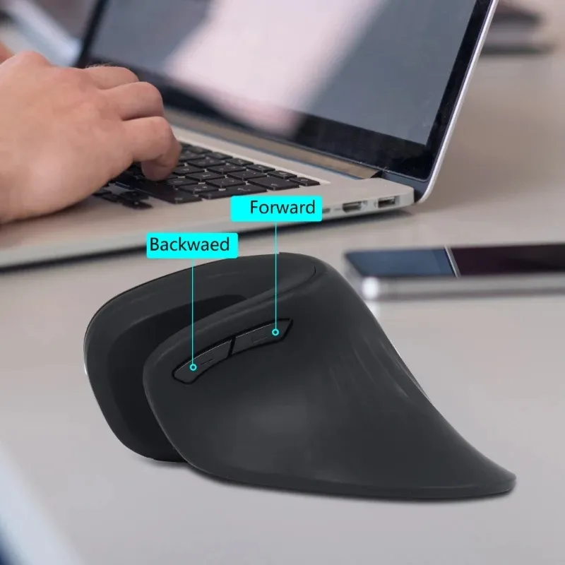 T27 Vertical Wireless Mouse Rechargeable Silent Click 1200-3200 DPI Ergonomic USB 2.4G Optical Mouse 400mAh Battery Mice Plug and Play