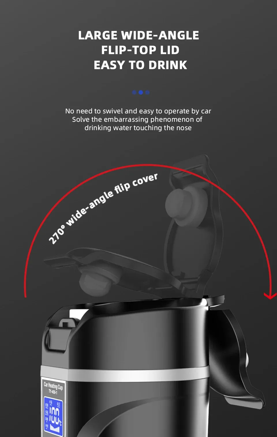 450ml 12V 24V Car Electric Kettle Cup Stainless Steel Smart Temperature Control Display Portable Travel Mug Fast Heating Adjustable Thermos Boiling Tea Brewing Warm Milk 450ml 12V 24V Car Electric Kettle Cup Stainless Steel Smart Temperature Control Display Portable Travel Mug Fast Heating Adjustable Thermos Boiling Tea Brewing Warm Milk