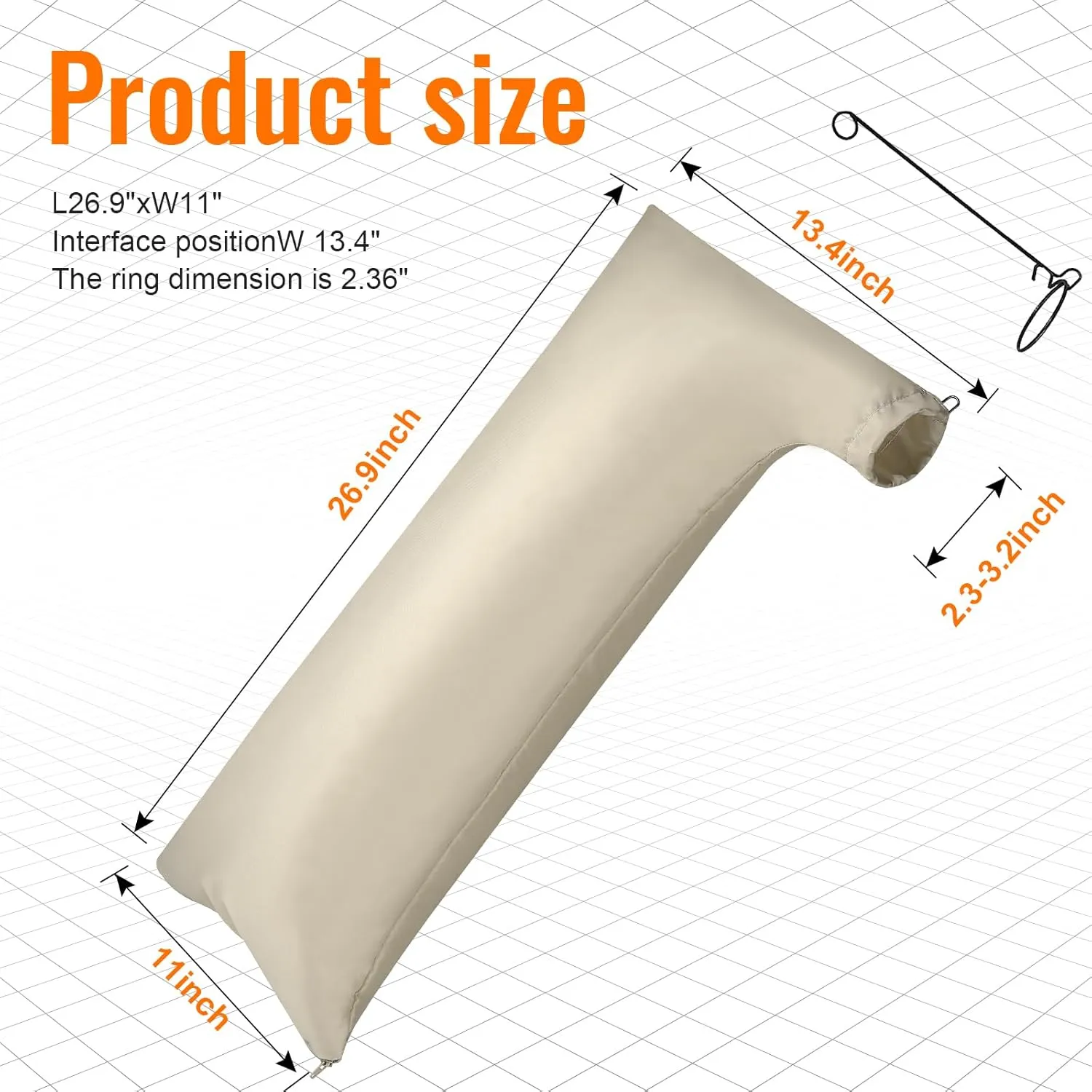 Extra Large Table Saw Dust Collection Bag Fits 10 Inch Table Saws with 2.5 Inch Dust Port
