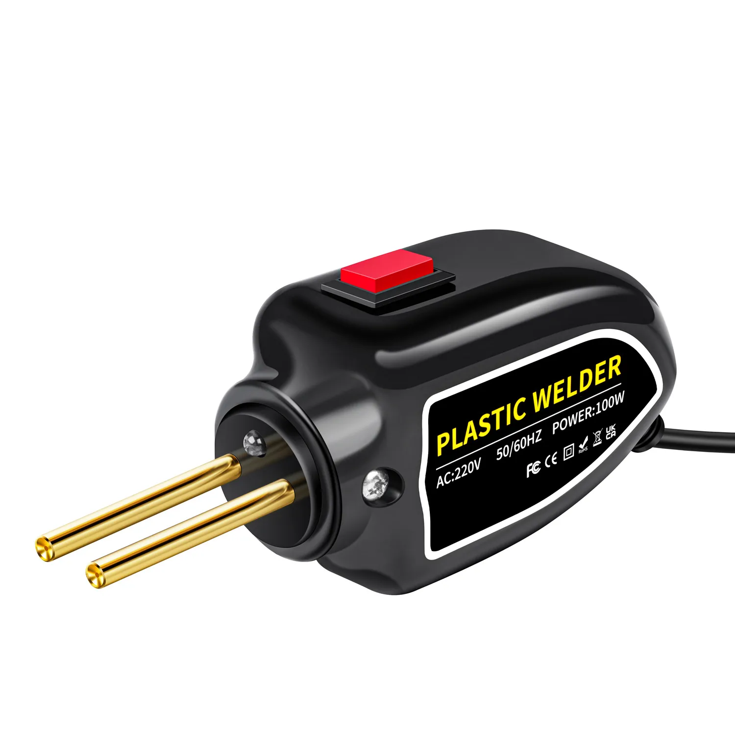 Plastic Welder 100W Portable Welding Machine Quick Heating Repair Tool for Bumpers Dashboards Plastic Cracks with 200 Hot Staples LED Indicator Compact Design