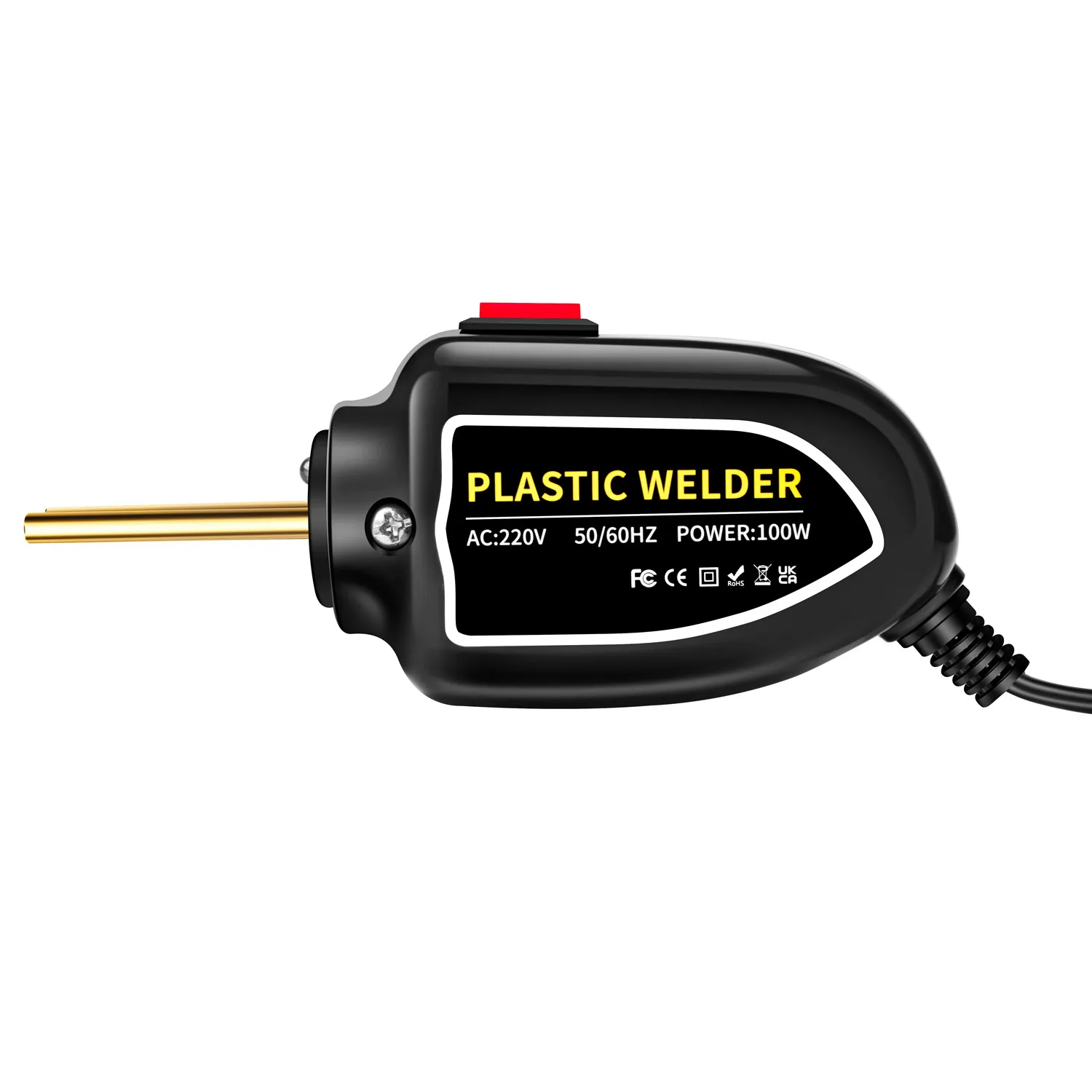 Plastic Welder 100W Portable Welding Machine Quick Heating Repair Tool for Bumpers Dashboards Plastic Cracks with 200 Hot Staples LED Indicator Compact Design