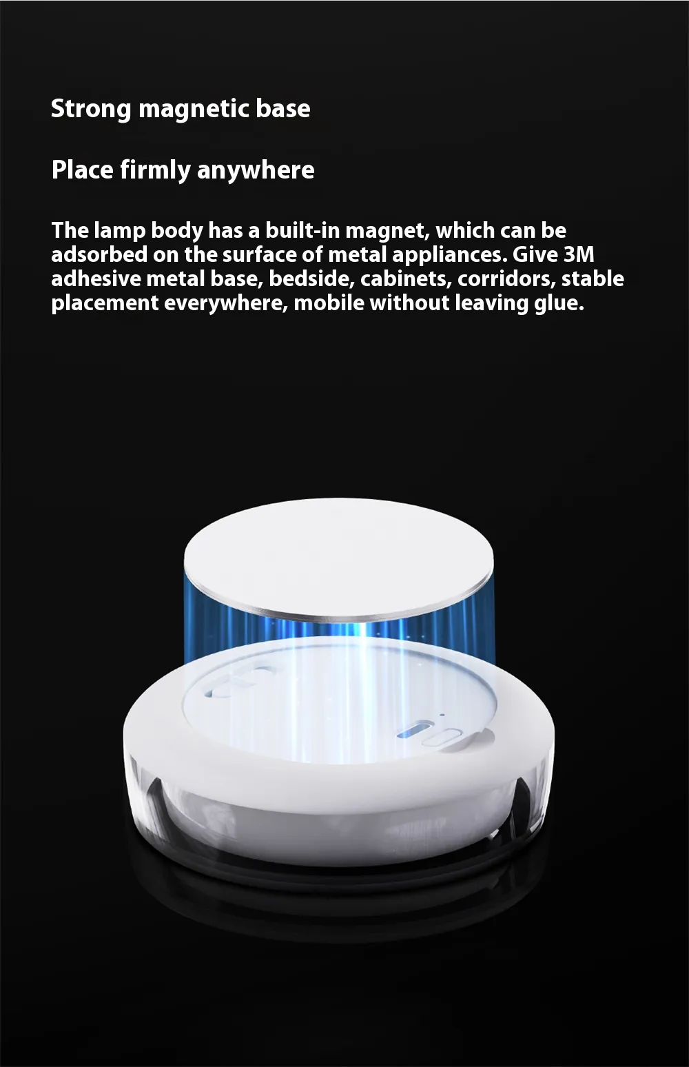 Yeelight RGB Magnetic Sensor Night Light Dual Sensor 30-LED Soft Glow 750mAh Type-C Rechargeable Magnetic Night Lamp