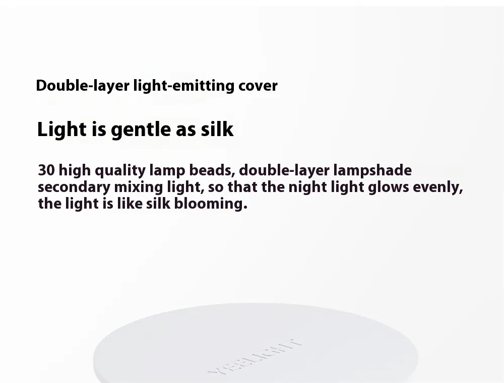 Yeelight RGB Magnetic Sensor Night Light Dual Sensor 30-LED Soft Glow 750mAh Type-C Rechargeable Magnetic Night Lamp
