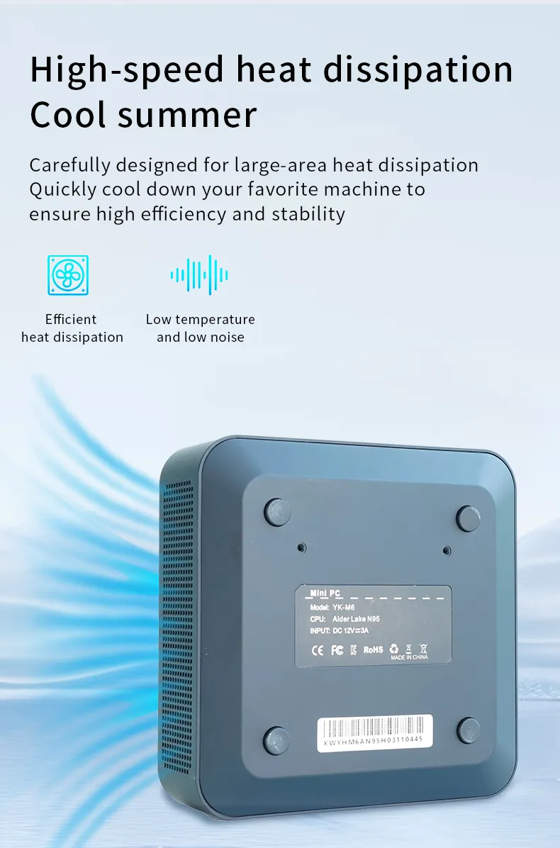 CRENET M9 Mini PC Intel Alder Lake-N95 16GB DDR4 512GB SSD 4K Dual Output HD Windows 11 Mini Gaming Computer Desktop PC