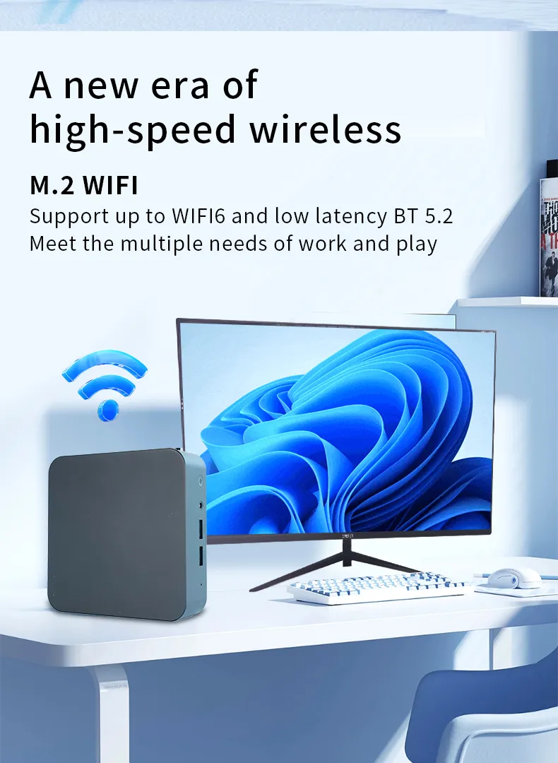 CRENET M9 Mini PC Intel Alder Lake-N95 16GB DDR4 512GB SSD 4K Dual Output HD Windows 11 Mini Gaming Computer Desktop PC