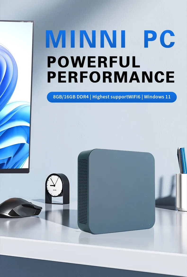 CRENET M9 Mini PC Intel Alder Lake-N95 16GB DDR4 512GB SSD 4K Dual Output HD Windows 11 Mini Gaming Computer Desktop PC