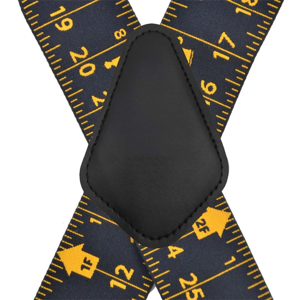 5cm Elastic Ruler Men's Suspender 4 Clips X-shaped Adjustable Casual Trousers Strap for Work Construction Tailoring 5cm Elastic Ruler Men's Suspender 4 Clips X-shaped Adjustable Casual Trousers Strap for Work Construction Tailoring
