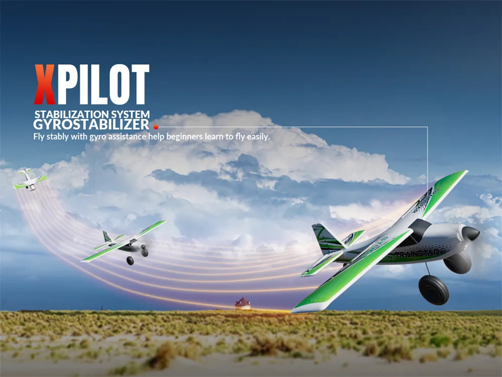 VolantexRC Trainstar Stunt 76804 500mm Wingspan 2.4G 4CH With 6-axis Gyro Brushless EPP RC Airplane Trainer Fixed Wing RTF VolantexRC Trainstar Stunt 76804 500mm Wingspan 2.4G 4CH With 6-axis Gyro Brushless EPP RC Airplane Trainer Fixed Wing RTF