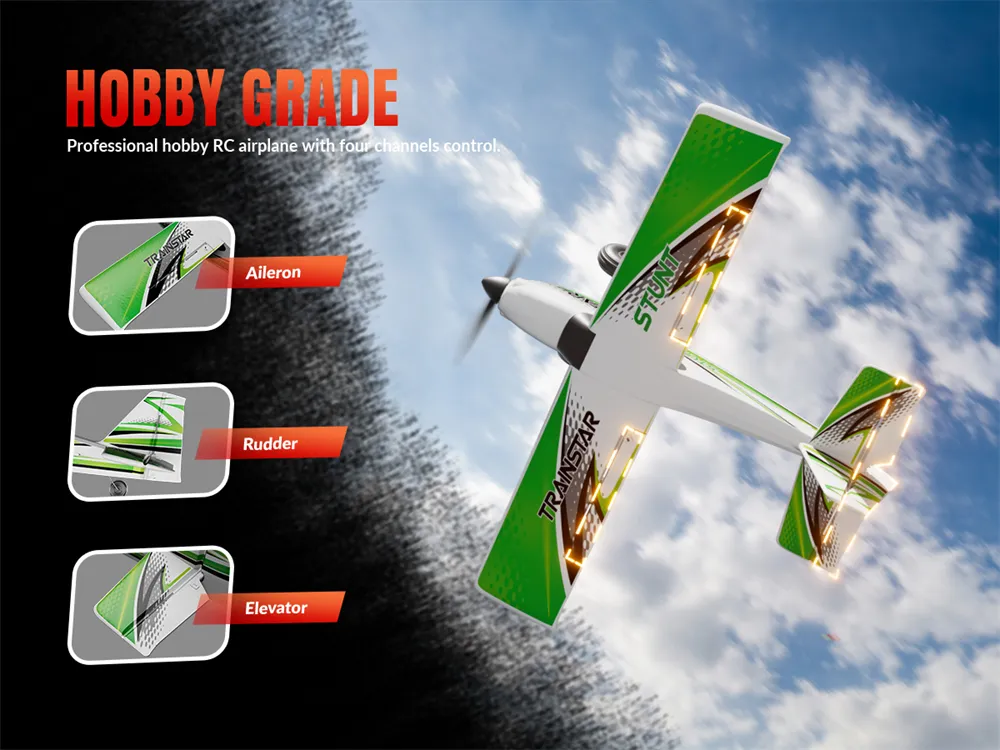 VolantexRC Trainstar Stunt 76804 500mm Wingspan 2.4G 4CH With 6-axis Gyro Brushless EPP RC Airplane Trainer Fixed Wing RTF VolantexRC Trainstar Stunt 76804 500mm Wingspan 2.4G 4CH With 6-axis Gyro Brushless EPP RC Airplane Trainer Fixed Wing RTF