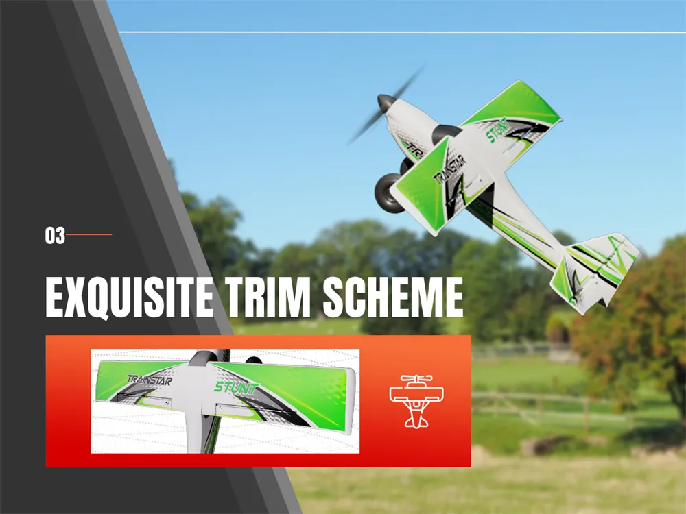 VolantexRC Trainstar Stunt 76804 500mm Wingspan 2.4G 4CH With 6-axis Gyro Brushless EPP RC Airplane Trainer Fixed Wing RTF VolantexRC Trainstar Stunt 76804 500mm Wingspan 2.4G 4CH With 6-axis Gyro Brushless EPP RC Airplane Trainer Fixed Wing RTF
