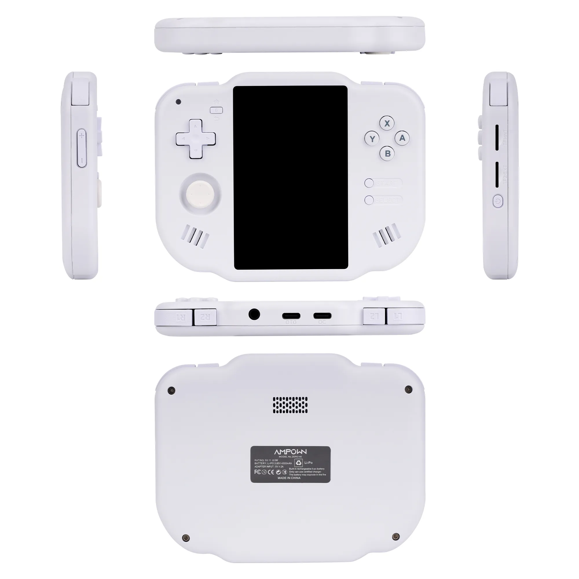 AMPOWN MINI ZERO 40 64G Vertical Handheld Game Console 4.0-inch Dual Systems Dual Mode 1900+ Games 4300mAh Battery Touch Screen Retro Video Game Player Console AMPOWN MINI ZERO 40 64G Vertical Handheld Game Console 4.0-inch Dual Systems Dual Mode 1900+ Games 4300mAh Battery Touch Screen Retro Video Game Player Console