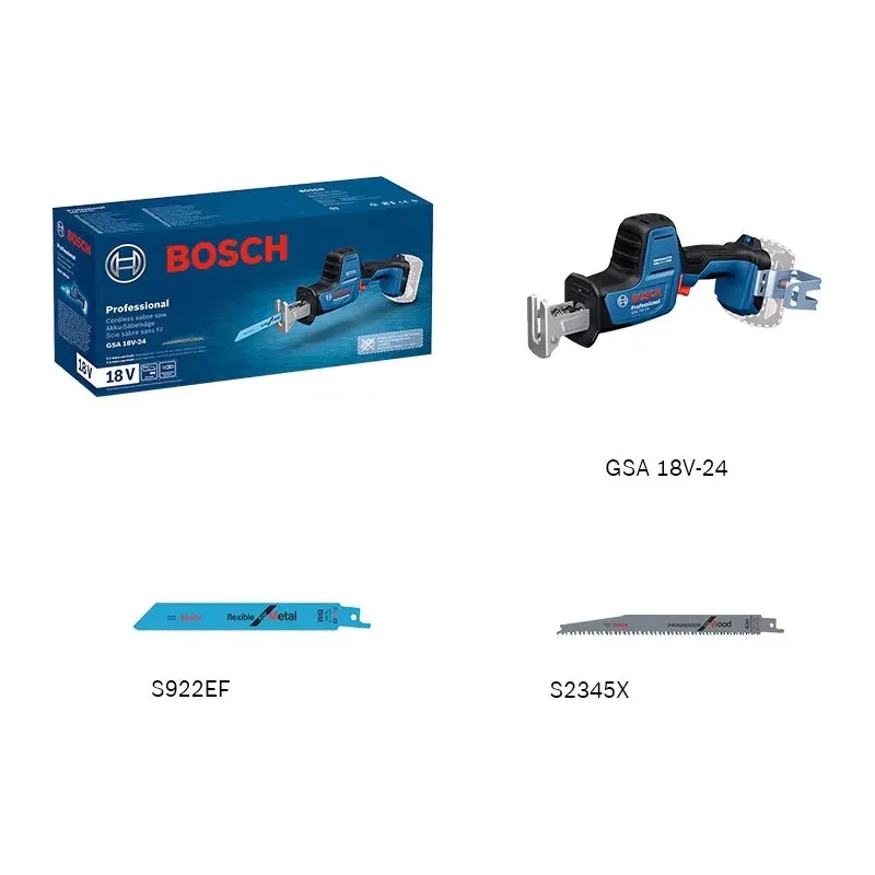 GSA 18V-24 Professional Brushless Cordless Reciprocating Saw Electric Saw Variable Speed Control for Wood PVC Metal Cutting