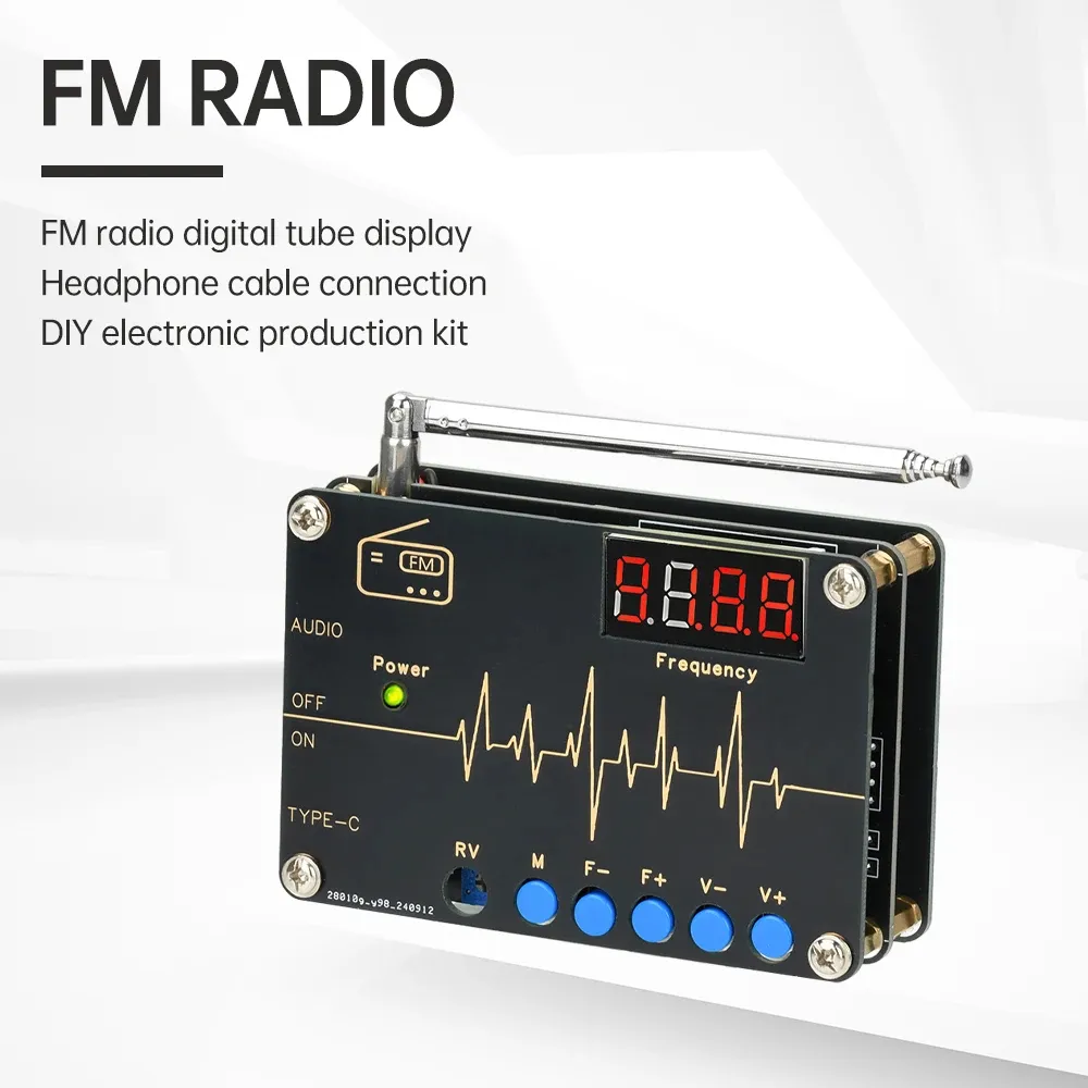 RDA5807M DIY FM Radio Kit 87-108MHz Digital Tube Display TDA2822 Amplifier Easy to Solder Educational Electronic Project RDA5807M DIY FM Radio Kit 87-108MHz Digital Tube Display TDA2822 Amplifier Easy to Solder Educational Electronic Project