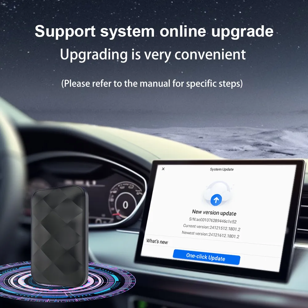 3-IN-1 Wireless Android14 Carplay Android Auto Adapter Upgrade Plug&Play For Youtube Netflix Dongle Wireless Car AI TV BOX