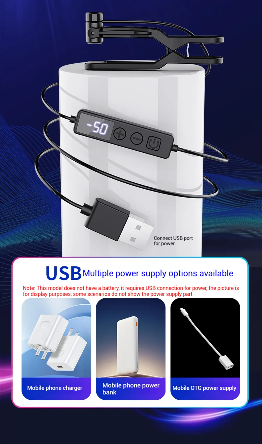 Mobile Phone Screen Auto Clicker Physical Tapper LED Digital Controller 117-Speed Adjustment Portable USB Powered for Gaming Live Stream Tool