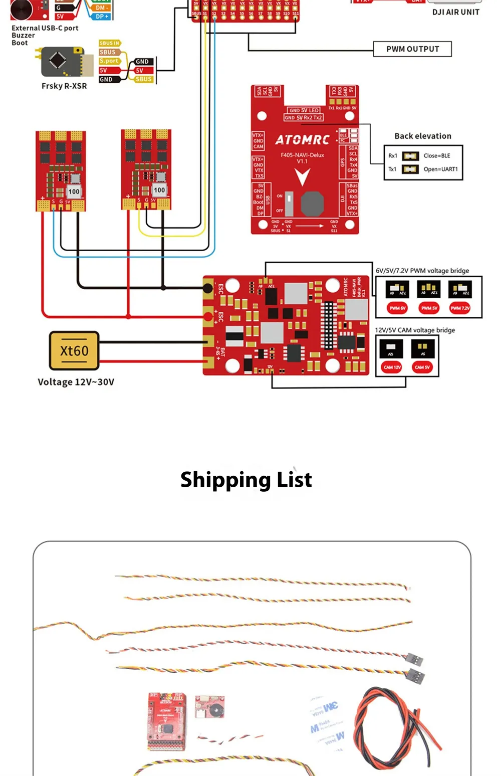 ATOMRC F405 NAVI Delux Module Flight Controller For FPV RC Airplane Fixed Wing Shock Absorption Support DJI Air Unit INAV ATOMRC F405 NAVI Delux Module Flight Controller For FPV RC Airplane Fixed Wing Shock Absorption Support DJI Air Unit INAV