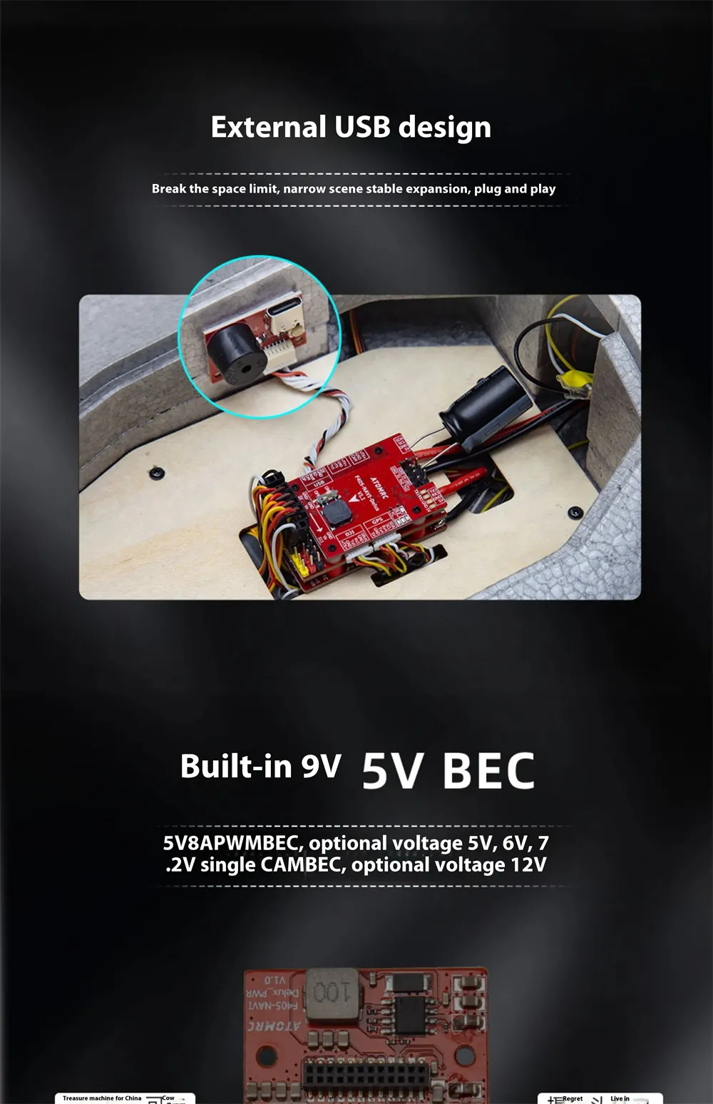 ATOMRC F405 NAVI Delux Module Flight Controller For FPV RC Airplane Fixed Wing Shock Absorption Support DJI Air Unit INAV ATOMRC F405 NAVI Delux Module Flight Controller For FPV RC Airplane Fixed Wing Shock Absorption Support DJI Air Unit INAV