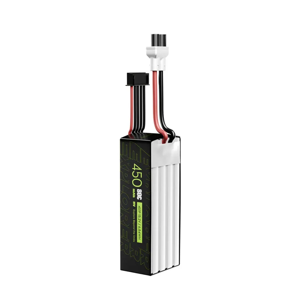 Flywoo Explorer 15.2V 450mAh 4S 80C LiHV Battery XT30 Plug for RC Drone Flywoo Explorer 15.2V 450mAh 4S 80C LiHV Battery XT30 Plug for RC Drone