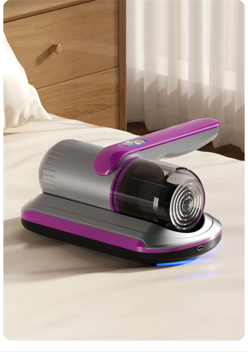 Tevorex Wireless Handheld Vacuum Cleaner 6000Pa Chargeable Mite Removal Device Lightweight Vacuum Cleaner for Bed Car Pet Tevorex Wireless Handheld Vacuum Cleaner 6000Pa Chargeable Mite Removal Device Lightweight Vacuum Cleaner for Bed Car Pet