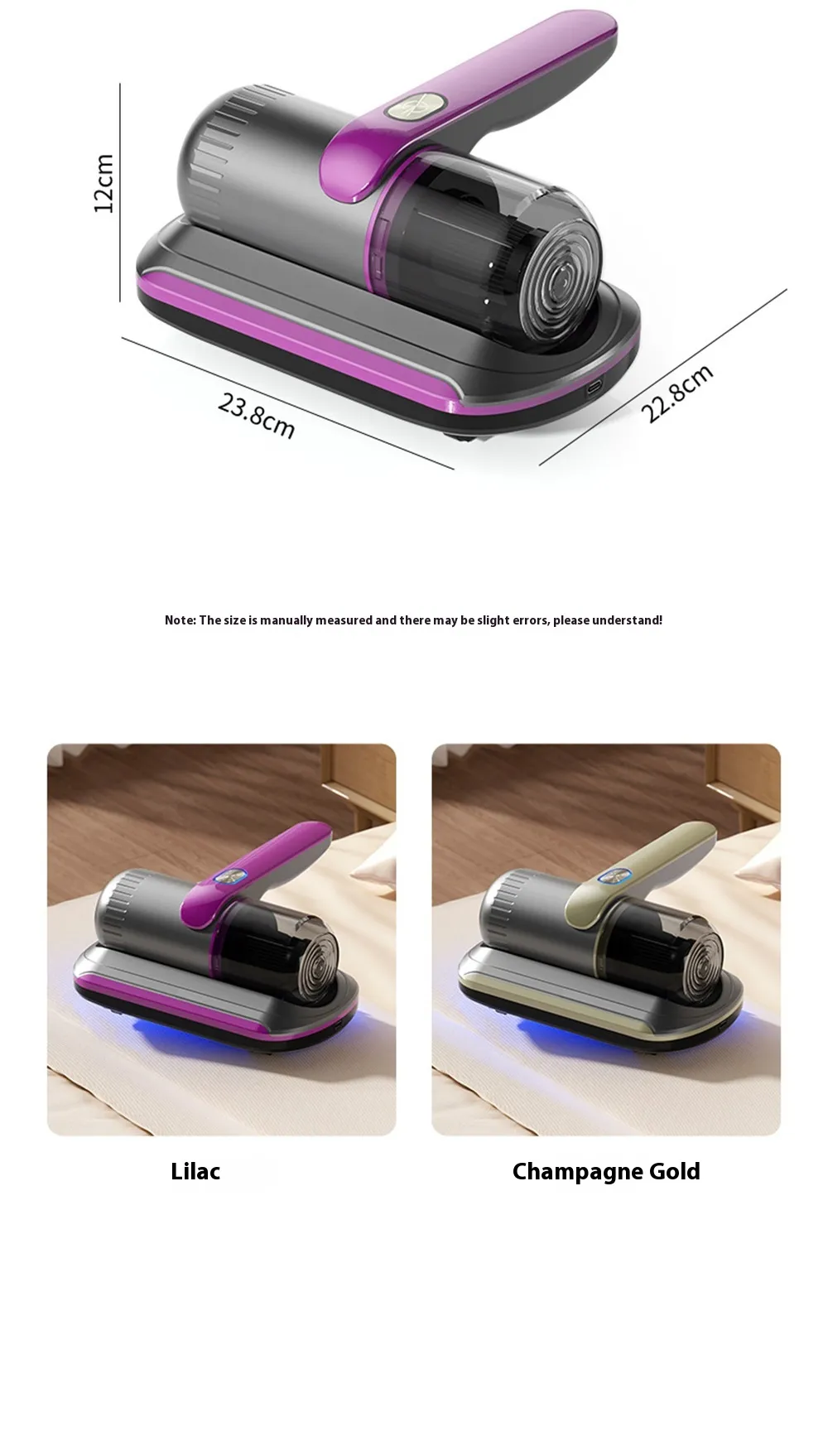 Tevorex Wireless Handheld Vacuum Cleaner 6000Pa Chargeable Mite Removal Device Lightweight Vacuum Cleaner for Bed Car Pet Tevorex Wireless Handheld Vacuum Cleaner 6000Pa Chargeable Mite Removal Device Lightweight Vacuum Cleaner for Bed Car Pet