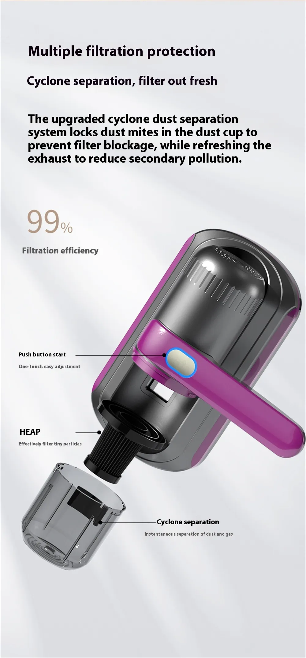 Tevorex Wireless Handheld Vacuum Cleaner 6000Pa Chargeable Mite Removal Device Lightweight Vacuum Cleaner for Bed Car Pet Tevorex Wireless Handheld Vacuum Cleaner 6000Pa Chargeable Mite Removal Device Lightweight Vacuum Cleaner for Bed Car Pet