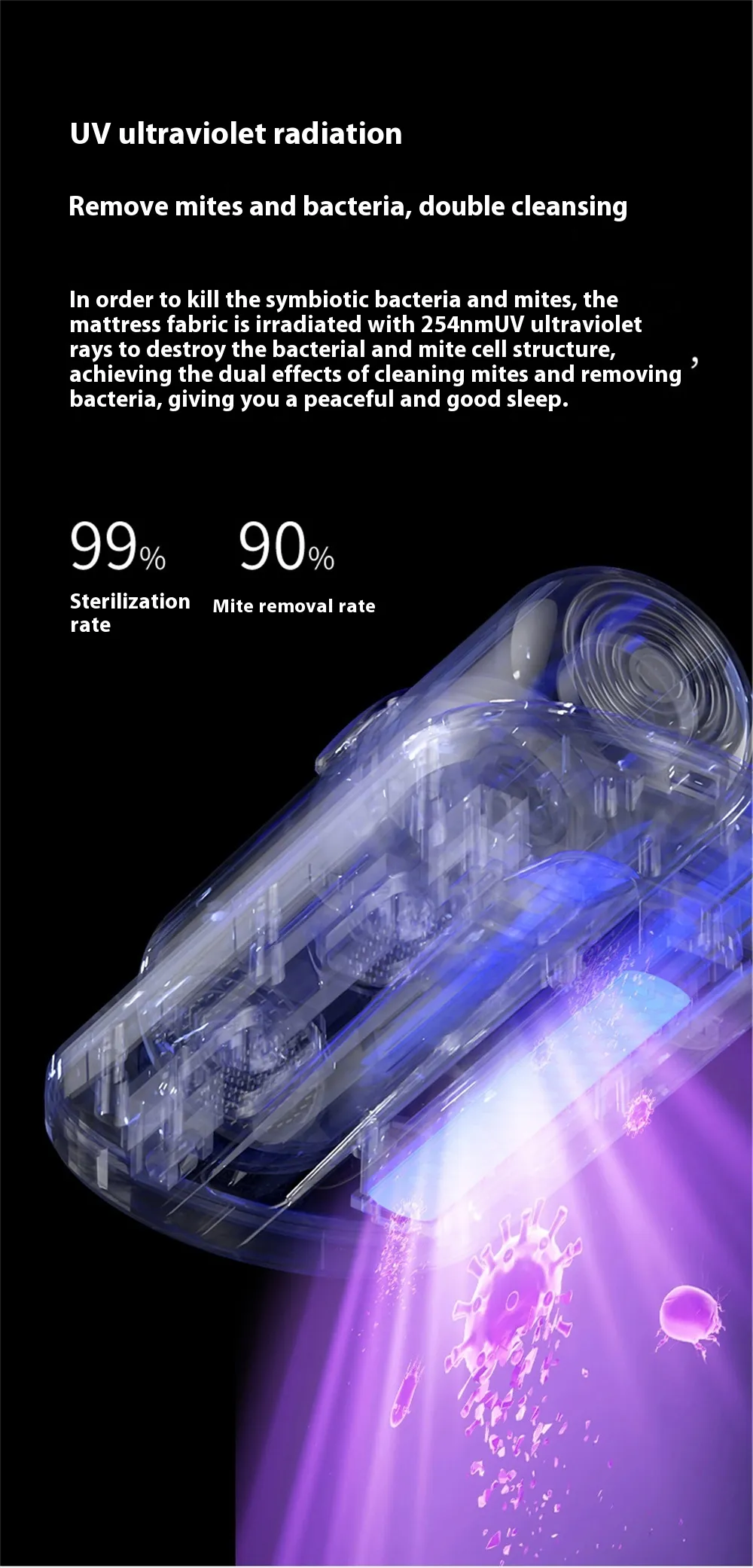 Tevorex Wireless Handheld Vacuum Cleaner 6000Pa Chargeable Mite Removal Device Lightweight Vacuum Cleaner for Bed Car Pet Tevorex Wireless Handheld Vacuum Cleaner 6000Pa Chargeable Mite Removal Device Lightweight Vacuum Cleaner for Bed Car Pet