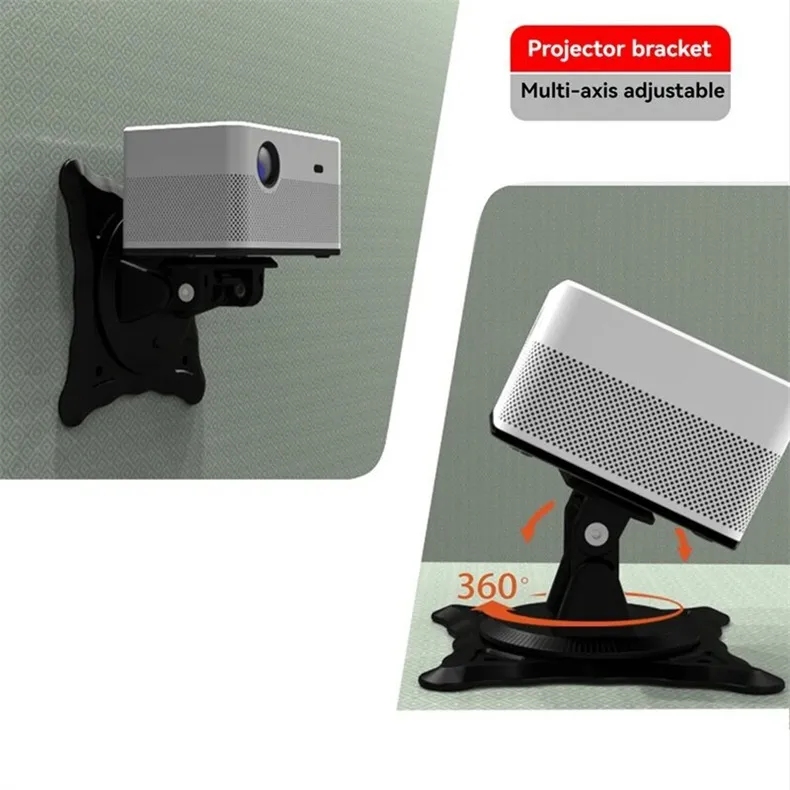 Universal Projector Mount 360° Rotation Adjustable Bracket 180° Tilt Desktop Wall Ceiling Mount Stand Holder for Camera Webcam Phone 5KG Loading