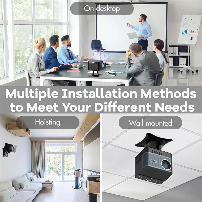 Universal Projector Mount 360° Rotation Adjustable Bracket 180° Tilt Desktop Wall Ceiling Mount Stand Holder for Camera Webcam Phone 5KG Loading