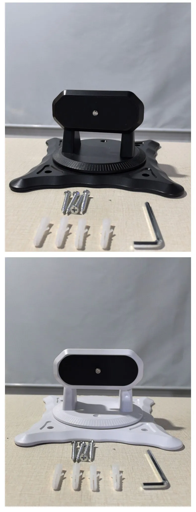 Universal Projector Mount 360° Rotation Adjustable Bracket 180° Tilt Desktop Wall Ceiling Mount Stand Holder for Camera Webcam Phone 5KG Loading