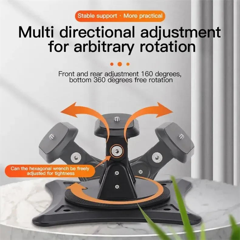 Universal Projector Mount 360° Rotation Adjustable Bracket 180° Tilt Desktop Wall Ceiling Mount Stand Holder for Camera Webcam Phone 5KG Loading