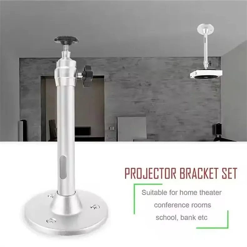 Portable Projector Bracket 360° Rotatable Ceiling Wall Mount Beamer Holder Aluminium Alloy 2KG Loading Beam Projector Stand Portable Projector Bracket 360° Rotatable Ceiling Wall Mount Beamer Holder Aluminium Alloy 2KG Loading Beam Projector Stand