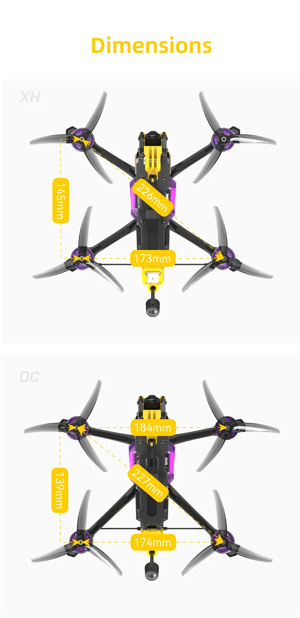 SpeedyBee Mario5 DC HD O4 PRO 5 Inch 6S FPV Racing Drones BNF with Bee Storm 2306.5 PRO 1880KV Motor SpeedyBee Mario5 DC HD O4 PRO 5 Inch 6S FPV Racing Drones BNF with Bee Storm 2306.5 PRO 1880KV Motor