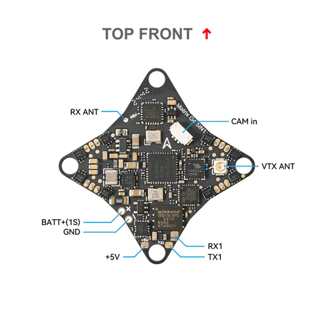 BETAFPV Matrix 1S 5A 5IN1 AIO Brushless FC for Meteor65 Pro Meteor75 Pro FPV Racing Drones