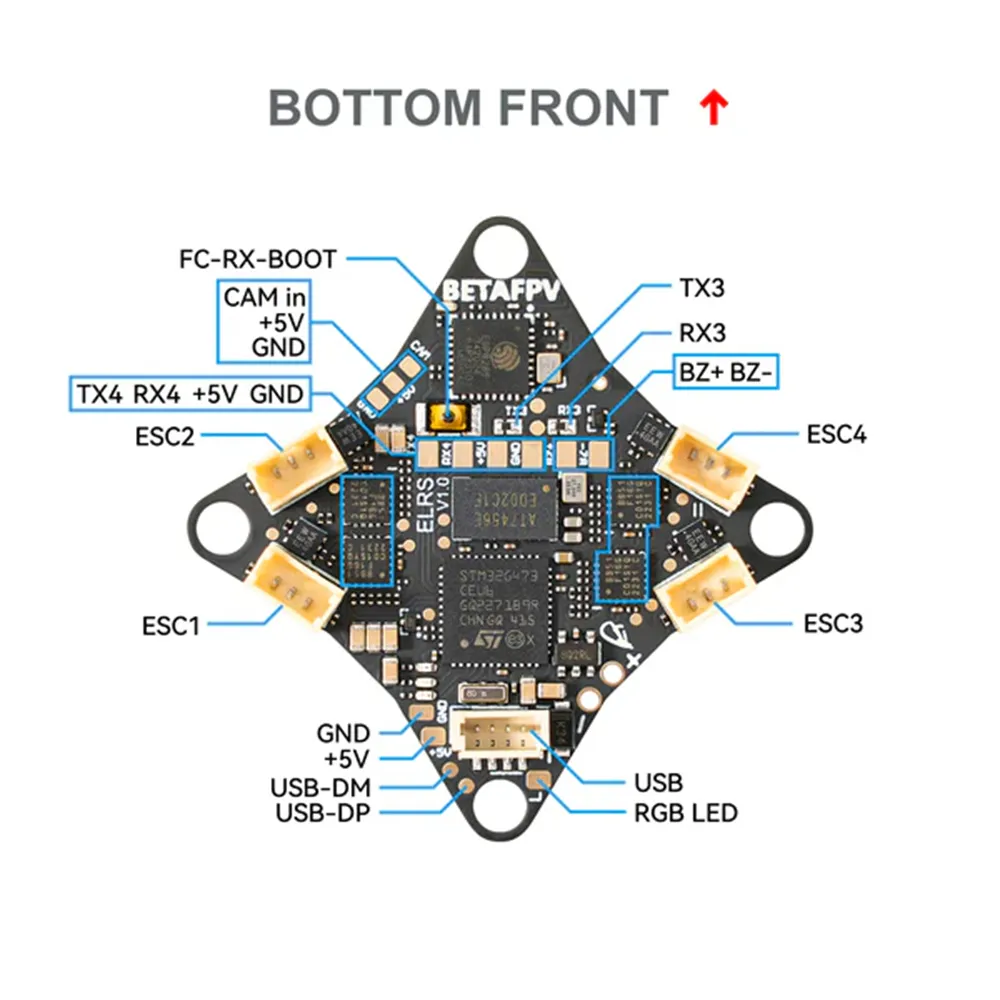 BETAFPV Matrix 1S 5A 5IN1 AIO Brushless FC for Meteor65 Pro Meteor75 Pro FPV Racing Drones